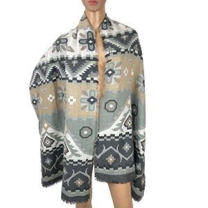 Southwestern Print Oversized Blanket‎ Shawl Scarf Wrap Aztec Boho Cabincore